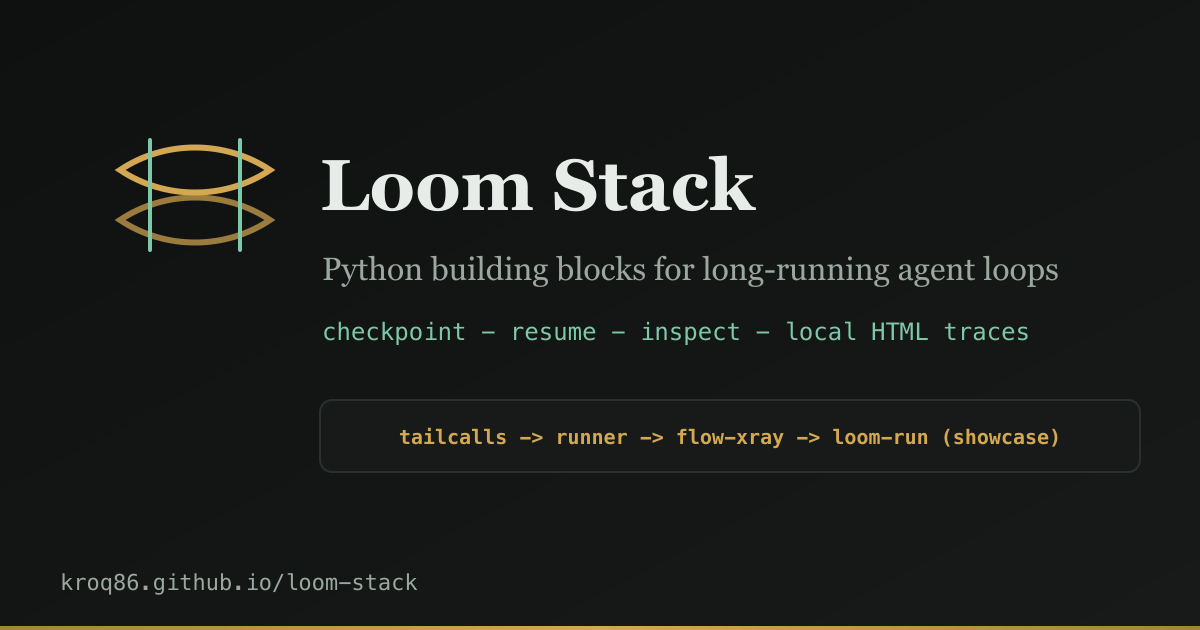 Loom Stack — Python building blocks for long-running agent loops